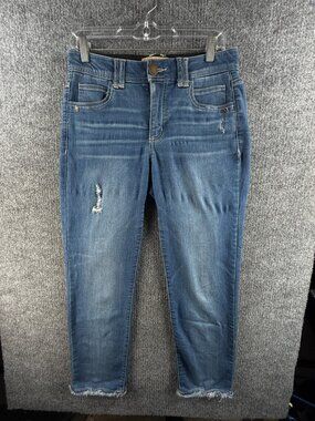 Democracy Ab Technology Jeans Women Stretch Blue Size 4 Ladies ACTL 30X26.5